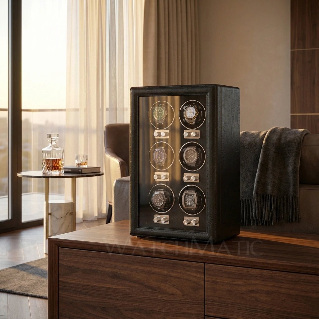 WatchMatic Aurex 6 - Slot Watch Winder Black -06 - WatchMatic