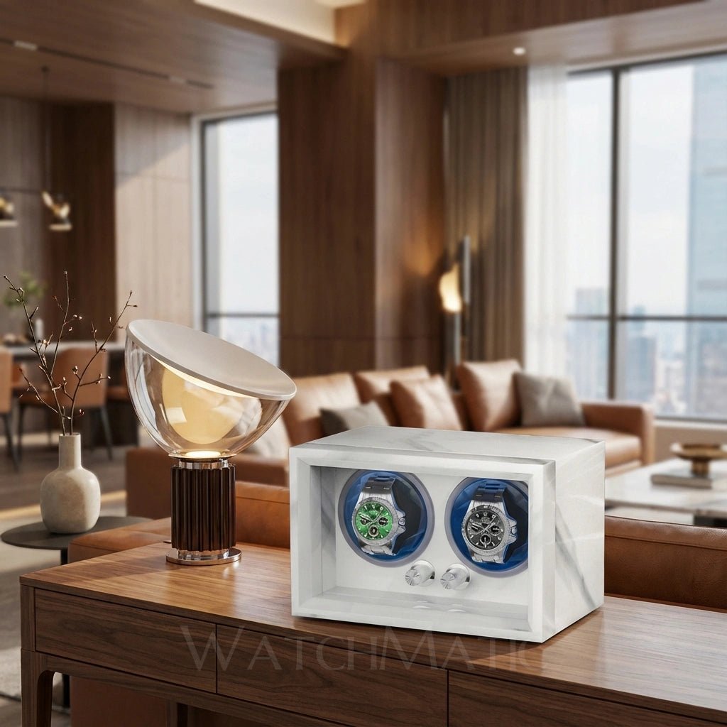 WatchMatic Regis Double Watch Winder RegisWhite-2 Epitopes - WatchMatic